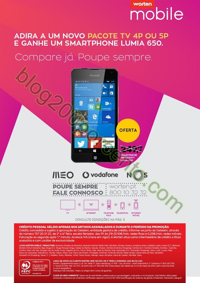 Novo Folheto WORTEN Mobile promoções até 31 mar