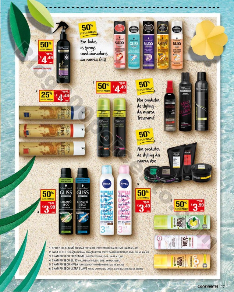 Antevisão Folheto CONTINENTE Beleza verão promo