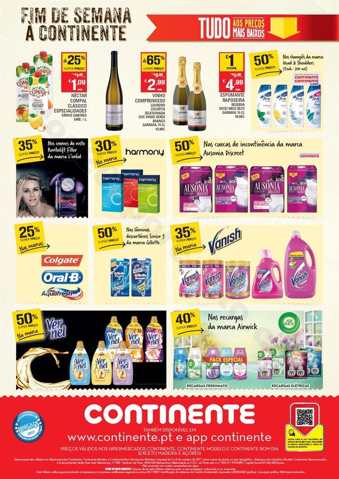 Antevisão Folheto CONTINENTE Fim de semana 5 a 8 