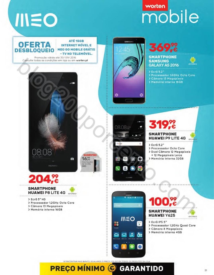 Antevisão Folheto WORTEN Mobile Promoções de 15