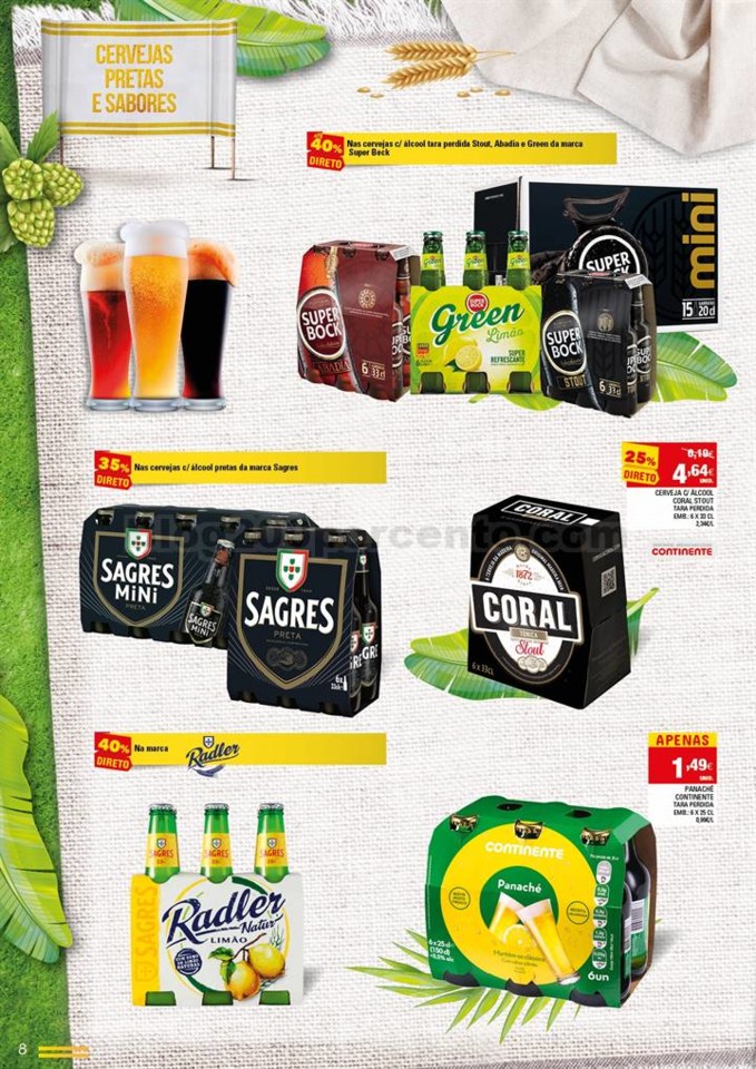 continente cervejas e mariscos promoções de 9 a 