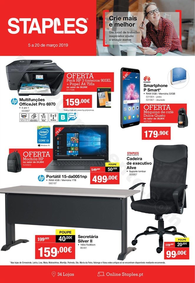 Antevisão Folheto STAPLES Promoções de 5 a 20 m