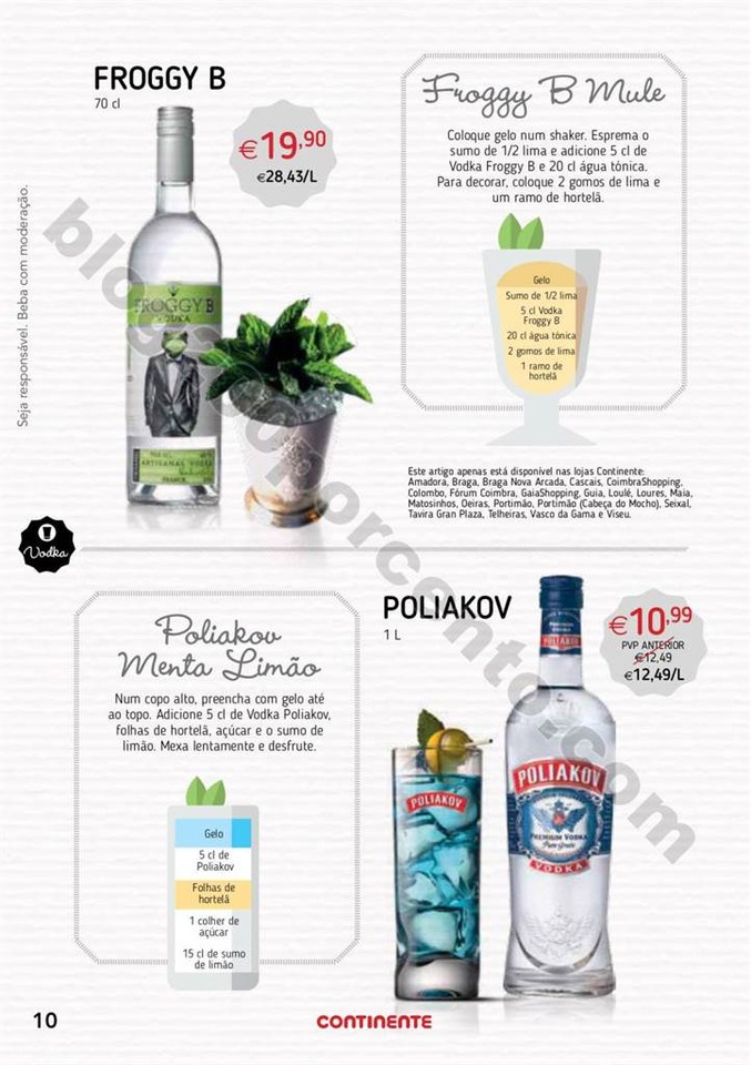 Antevisão Folheto CONTINENTE Cocktails de 25 julh