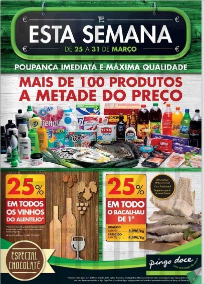 Novo folheto | PINGO DOCE | de 25 a 31 março - Online