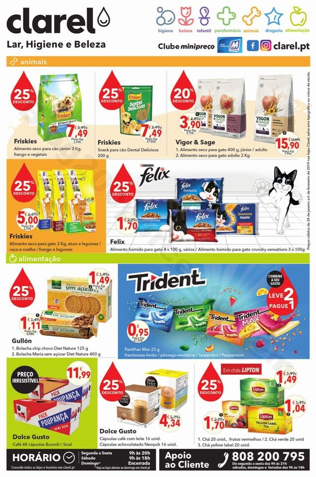 Antevisão Folheto CLAREL promoções de 24 janeir