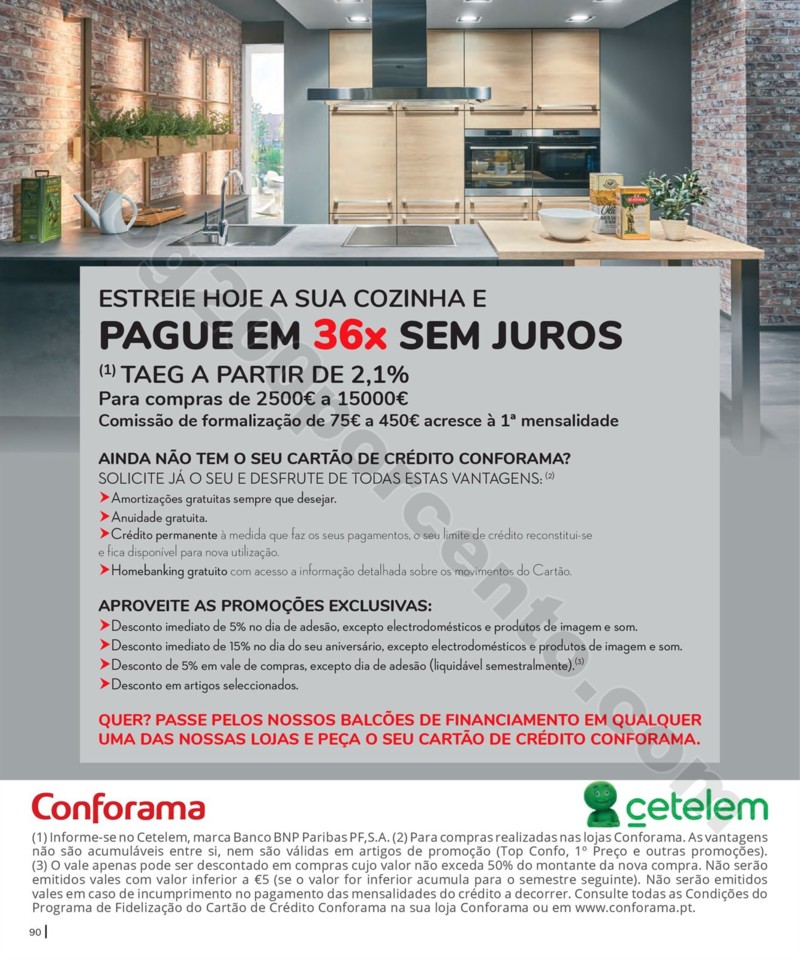 Antevisão Folheto CONFORAMA Cozinhas promoções 