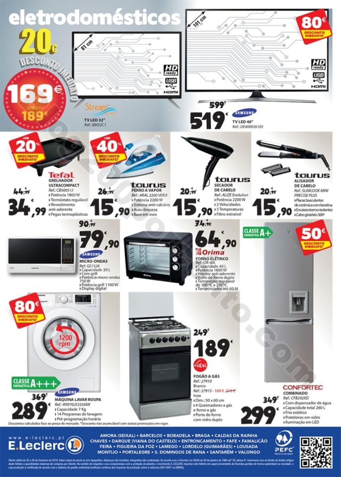 Antevisão Folheto E-LECLERC Promoções de 20 a 2
