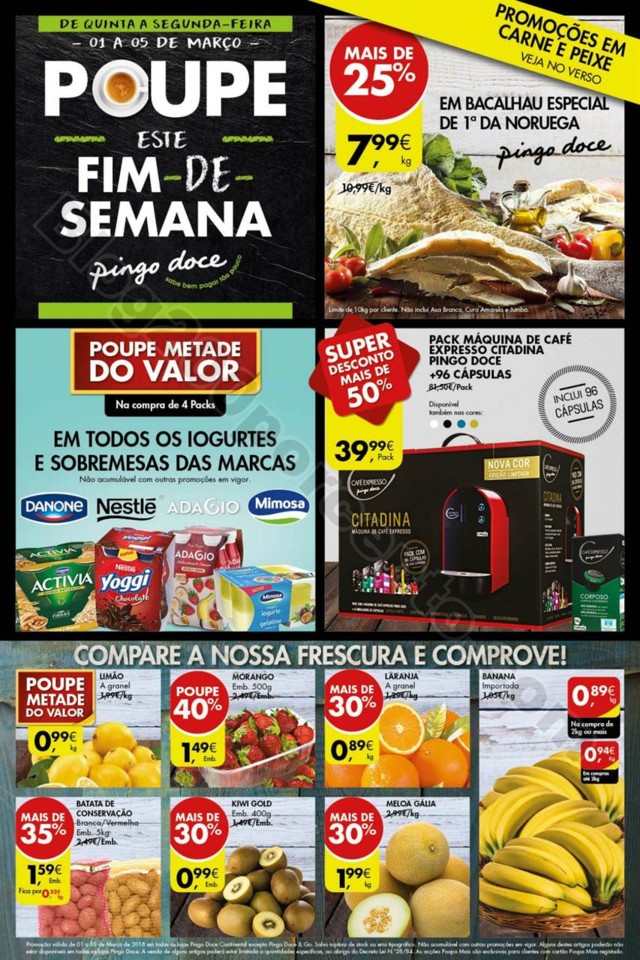 Antevisão Folheto PINGO DOCE Fim de semana promo