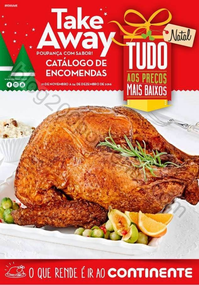 Novo Folheto Take Away Natal CONTINENTE de 21 nove