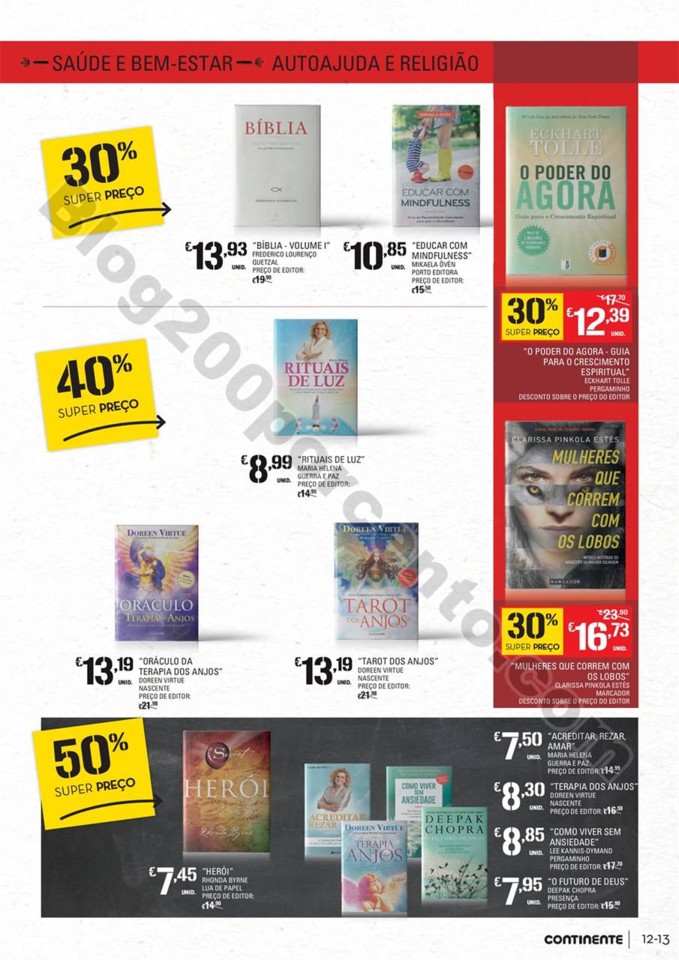 Antevisão Folheto CONTINENTE Feira do livro promo