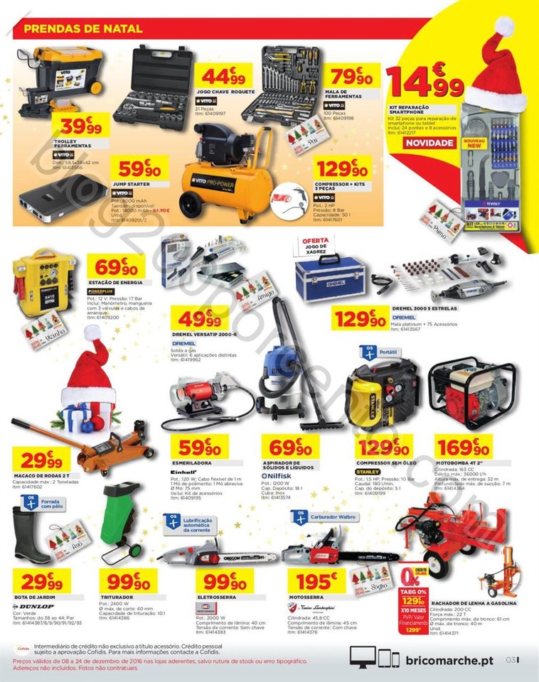 Novo Folheto BRICOMARCHÉ Promoções Natal de 8 a