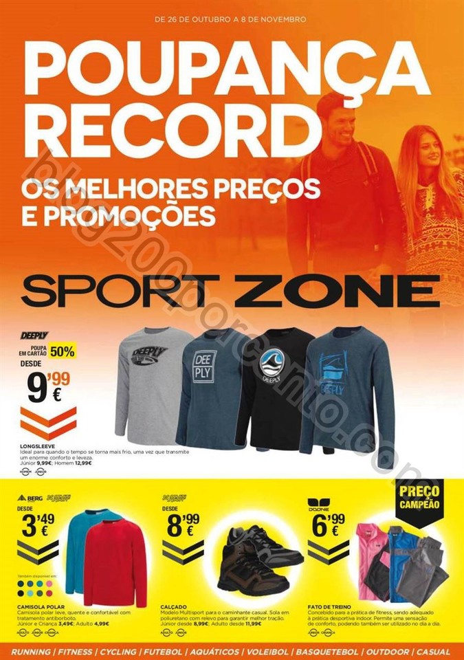 Antevisão Folheto SPORT ZONE Promoções de 26 ou