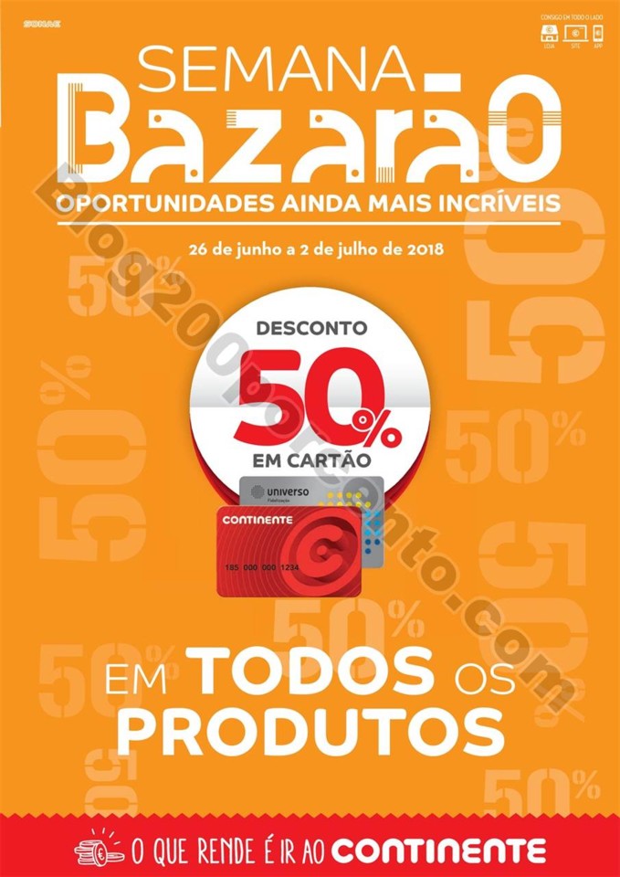 Antevisão Folheto CONTINENTE Bazarão Extra 26 ju