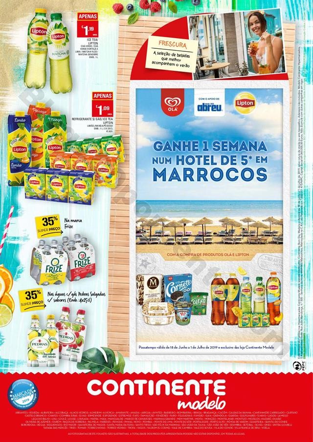 Antevisão Folheto CONTINENTE Bebidas e Gelados Pr