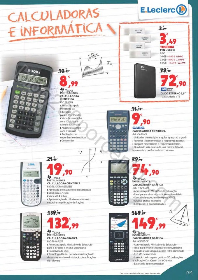 Antevisão Folheto E-LECLERC Regresso às aulas de