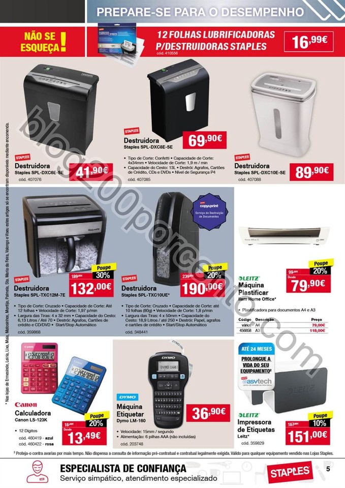 Antevisão Folheto STAPLES Produtividade de 6 a 18