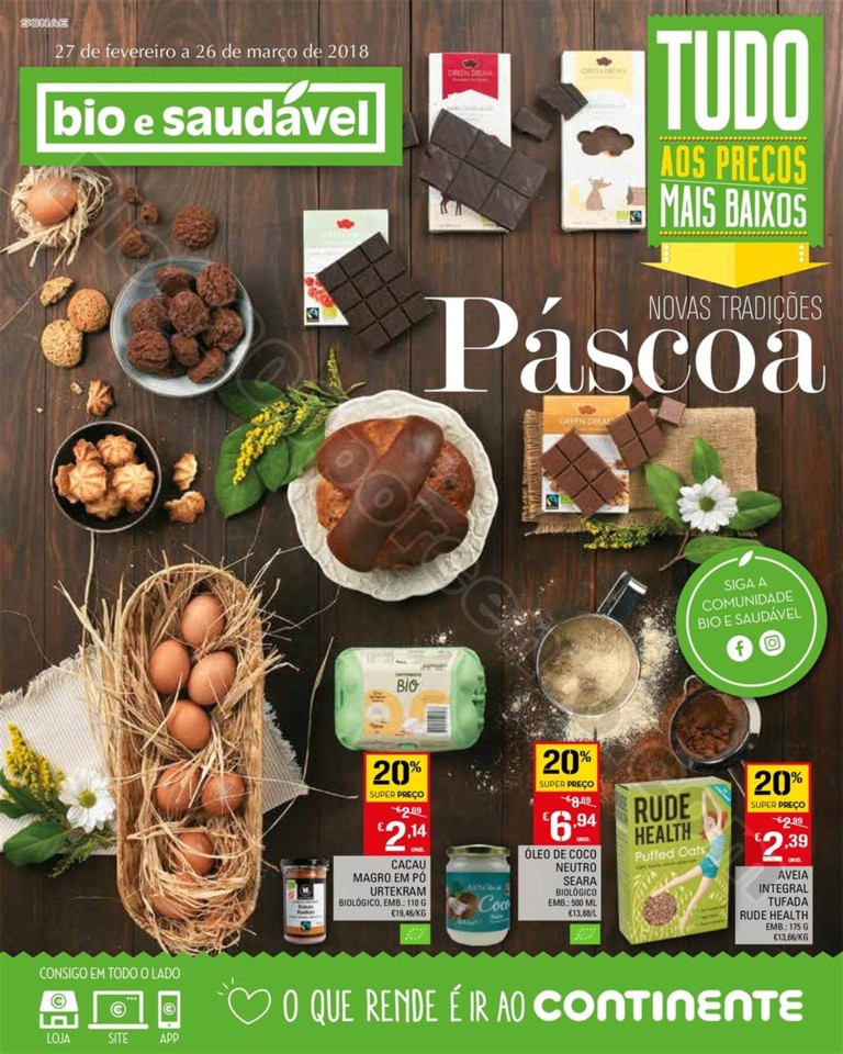 Antevisão Folheto CONTINENTE Bio &amp; Saudável Prom