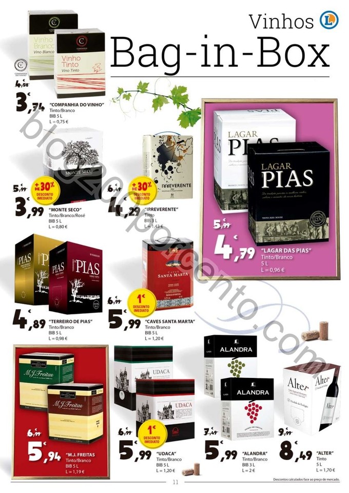 Antevisão Folheto E-LECLERC Vinhos promoções de