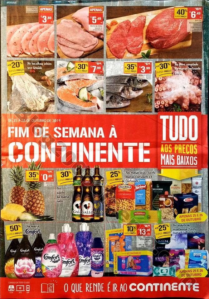 antevisão folheto fim de semana continente 25 out