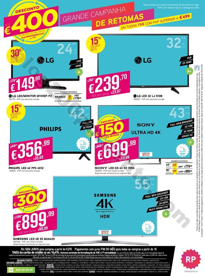 Antevisão Folheto RADIO POPULAR Promoções de 1 