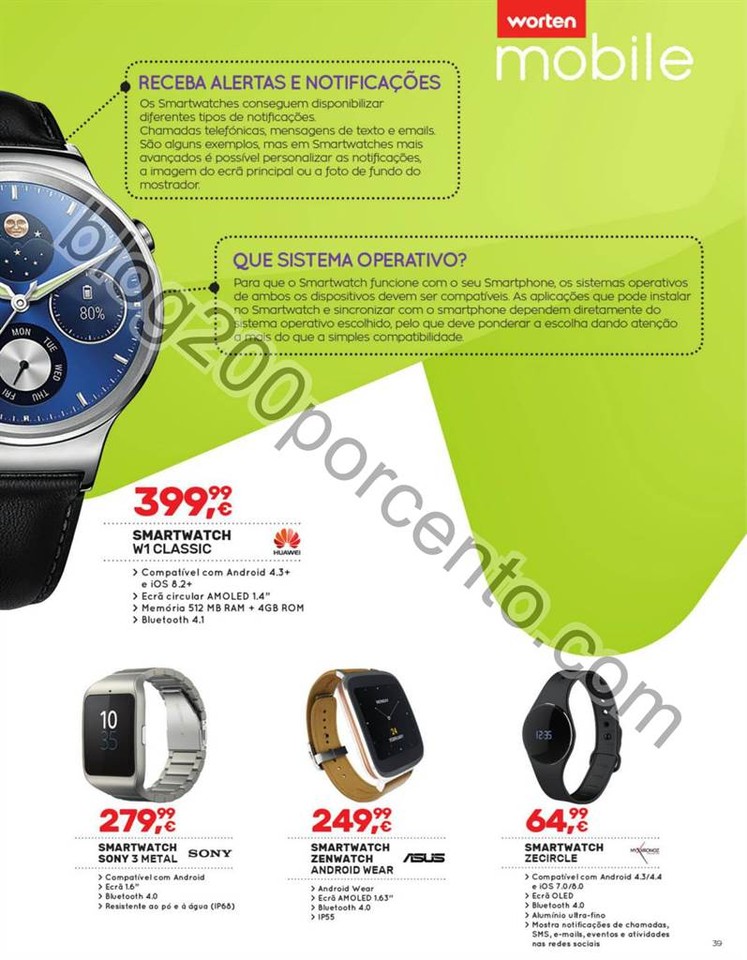 Antevisão Folheto WORTEN Mobile promoções de 7 