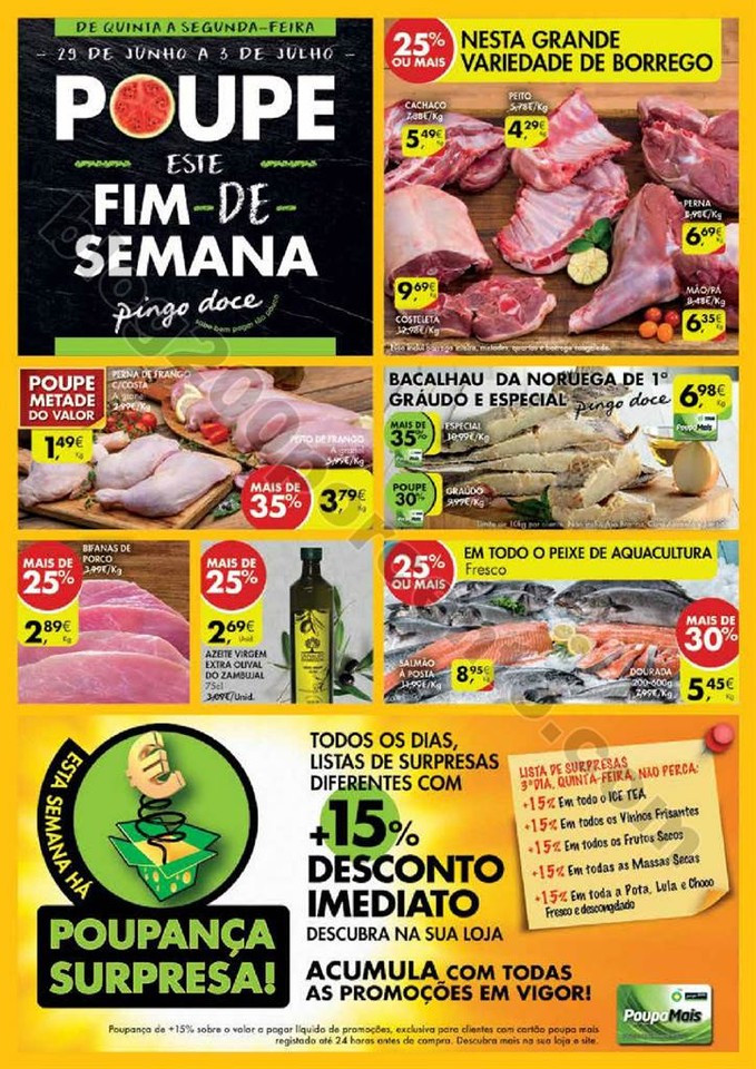 Antevisão Folheto PINGO DOCE Fim de semana de 29 