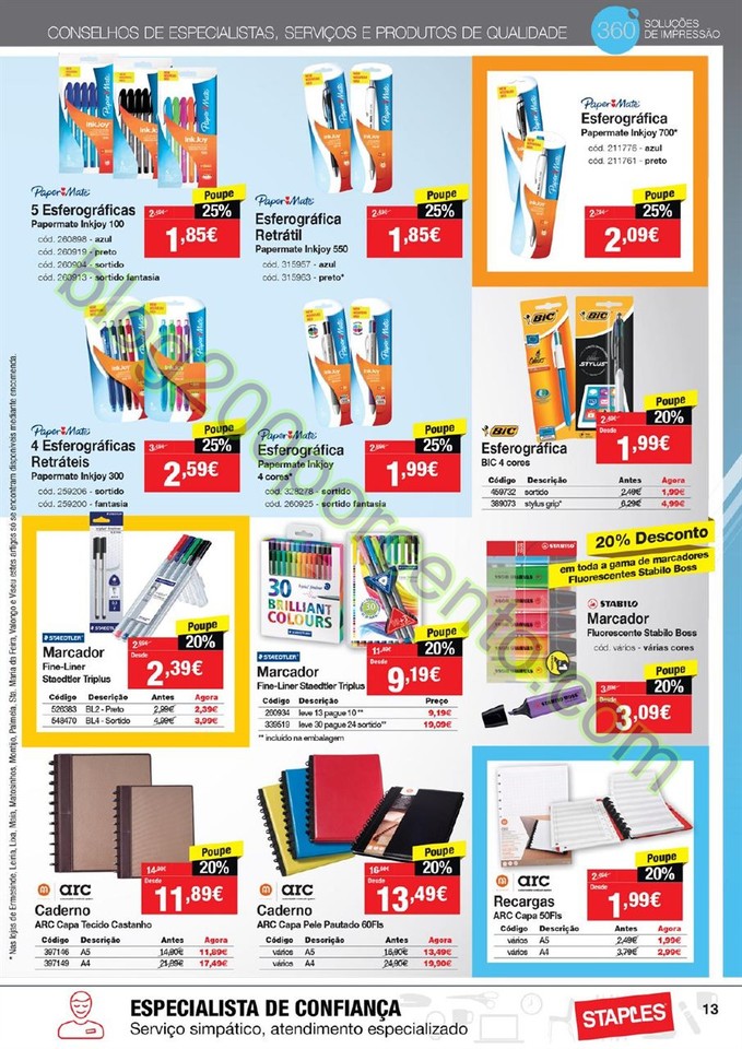Antevisão Folheto STAPLES promoções de 3 a 15 m