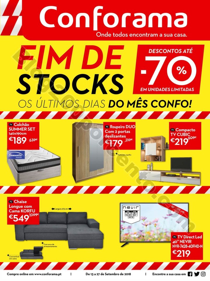 Antevisão Folheto CONFORAMA até 70% desconto de 