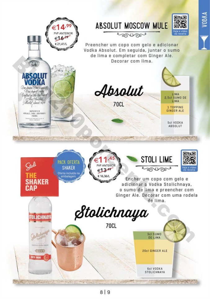 Antevisão Folheto CONTINENTE Cocktails promoçõe