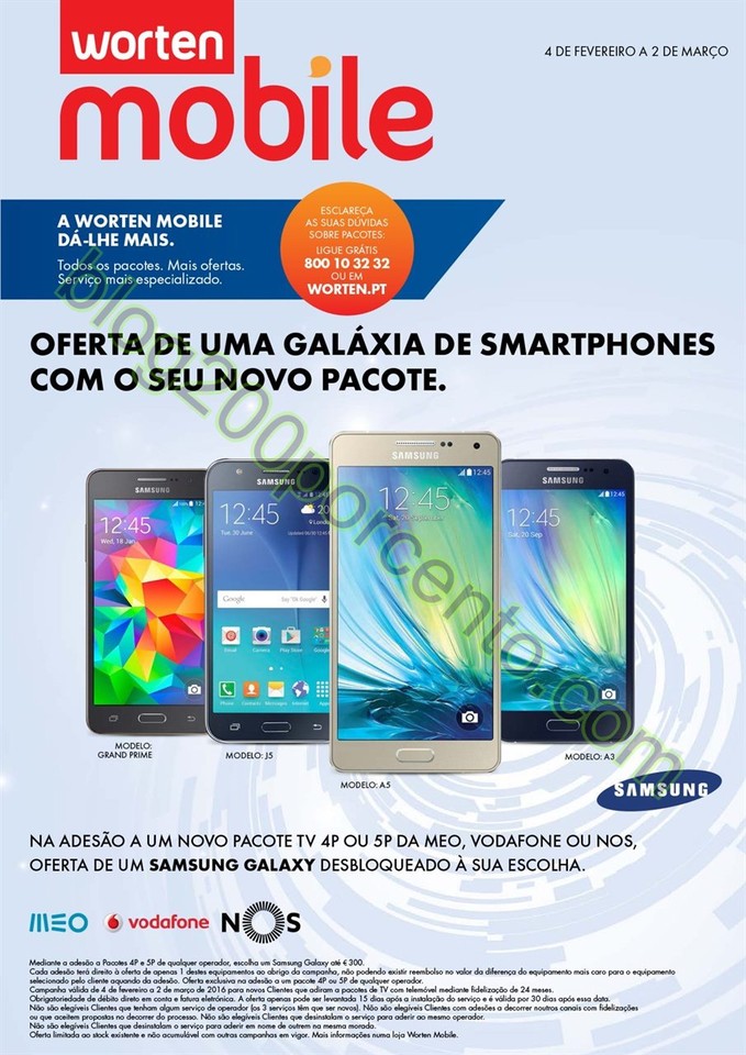 Antevisão Folheto WORTEN Mobile de 4 fevereiro a 