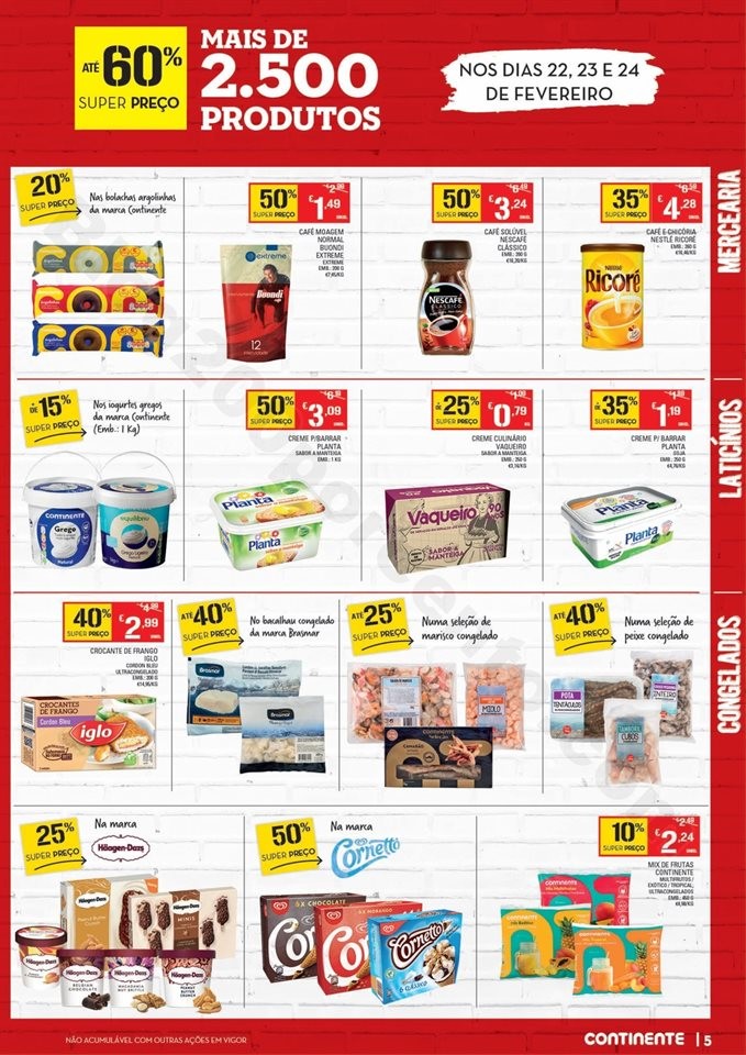 Antevisão Folheto CONTINENTE Red Weekend 22 a 24 