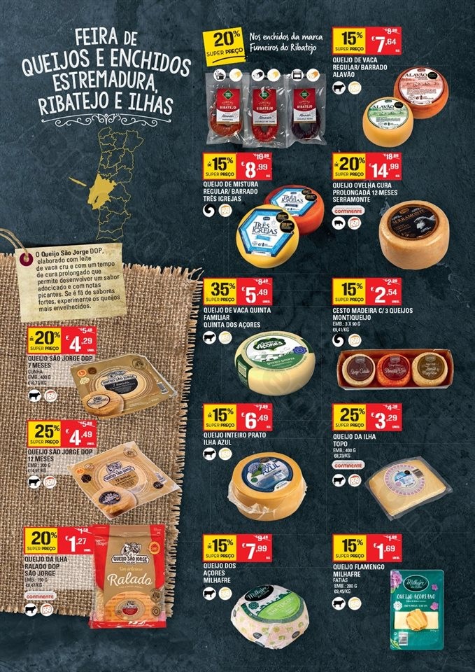 Antevisão Folheto CONTINENTE Feira Queijos, Enchi