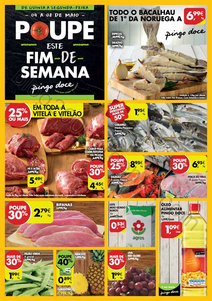 Antevisão Folheto PINGO DOCE Fim de semana promo