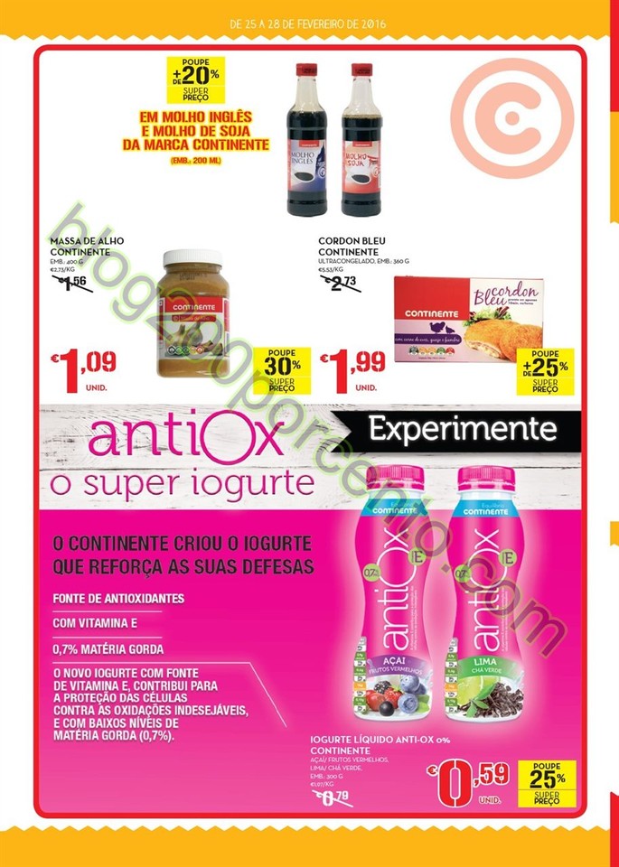 Antevisão Folheto CONTINENTE Fim de semana de 25 