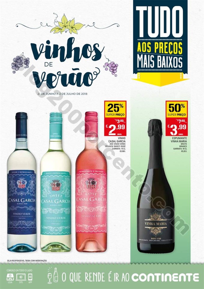 Antevisão Folheto CONTINENTE Vinhos de verão pro