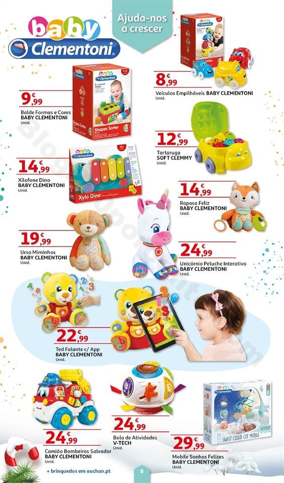 Folheto Brinquedos Natal AUCHAN Promoções de 8 n