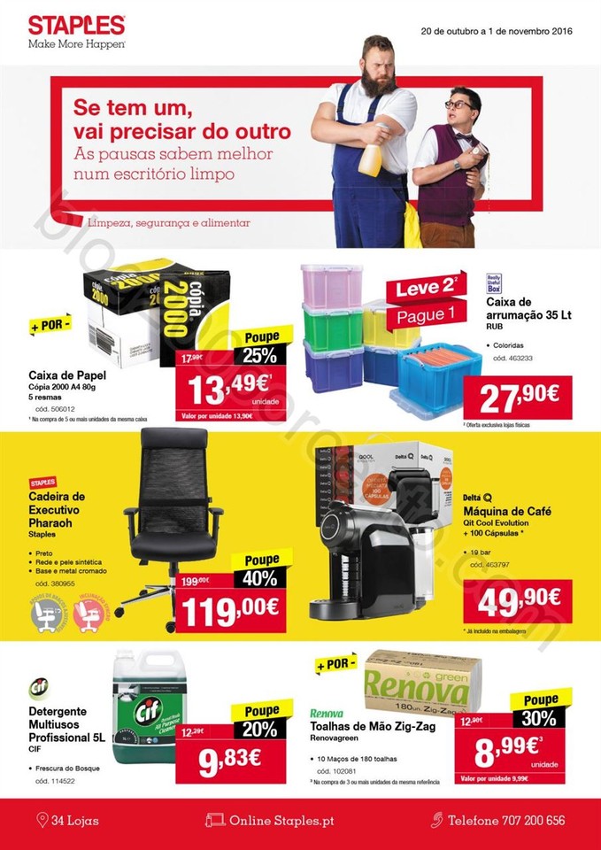 Antevisão folheto STAPLES Promoções de 20 outub
