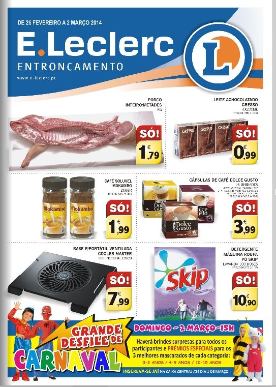 Antevisão Folheto | E-LECLERC | Entrocamento de 26 Fevereiro a 2 março