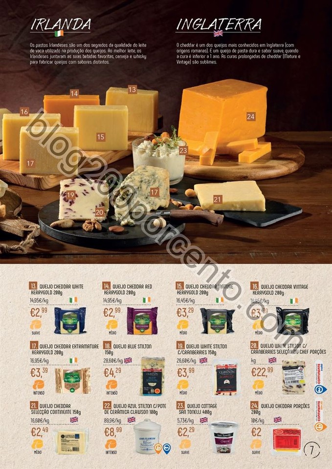 Novo Folheto CONTINENTE Queijos promoções de 4 a