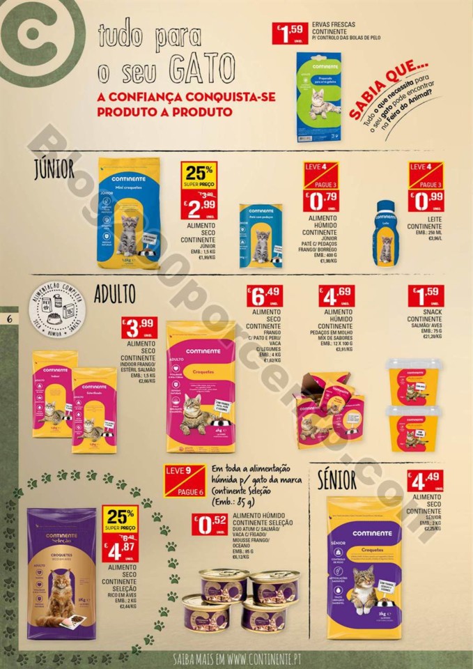 Antevisão Folheto CONTINENTE Feira animal promoç