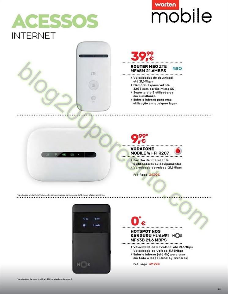 Antevisão Folheto WORTEN Mobile promoções de 11