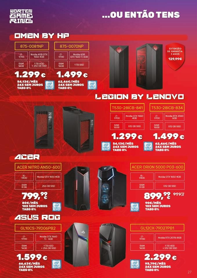 Antevisão Folheto WORTEN Gamer Promoções até 1
