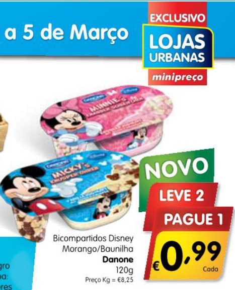 Acumulação L2P1 + vales | MINI PREÇO | Danone até 5 março