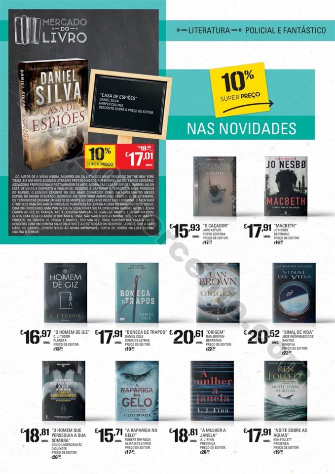 Antevisão Folheto CONTINENTE Feira do livro promo