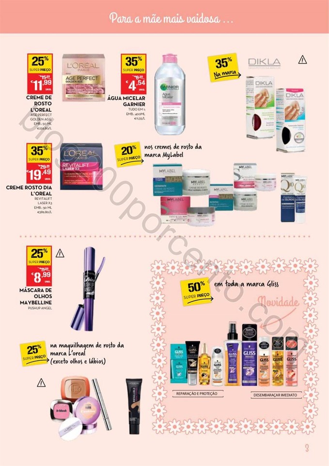 Antevisão Folheto CONTINENTE Dia da Mãe promoç