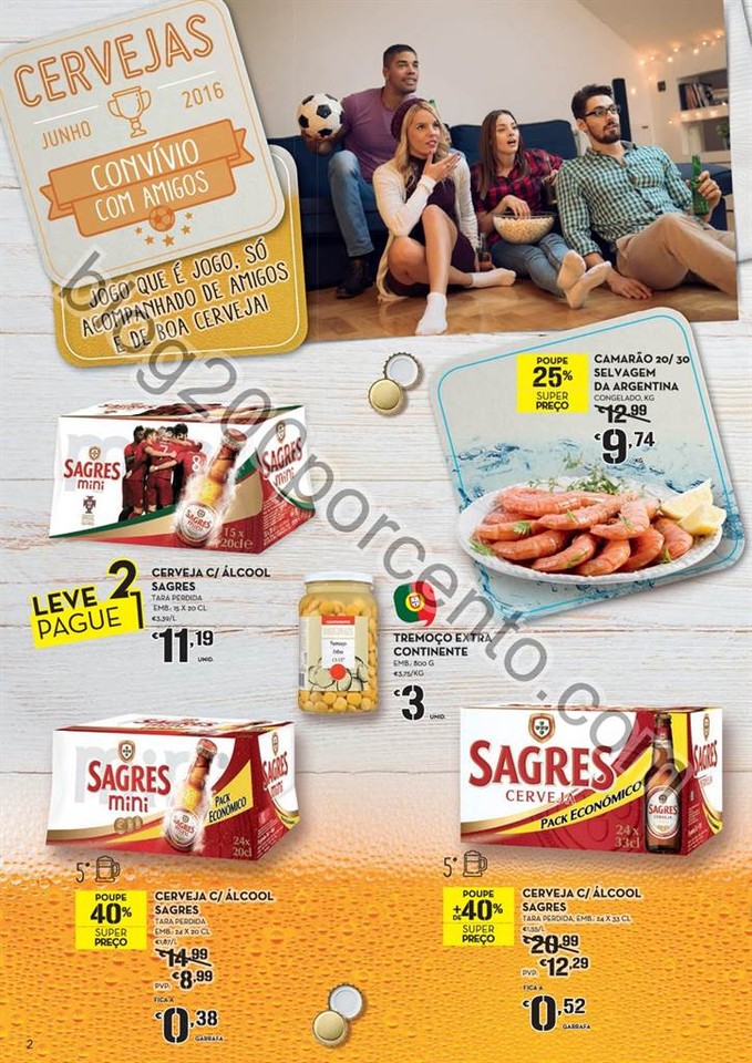 Antevisão Folheto CONTINENTE Cervejas e Mariscos 