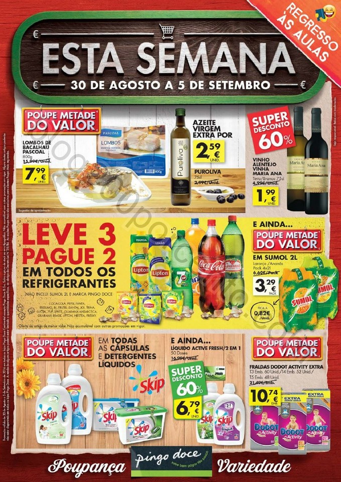 Antevisão Folheto PINGO DOCE Promoções de 30 ag