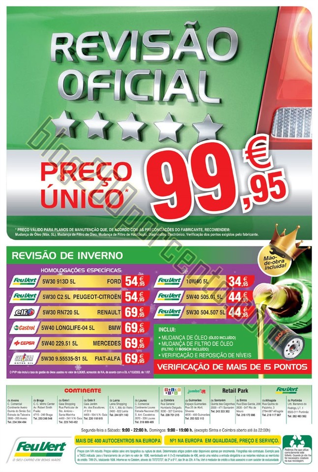 Antevisão Folheto FEU VERT Promoções de 30 nove