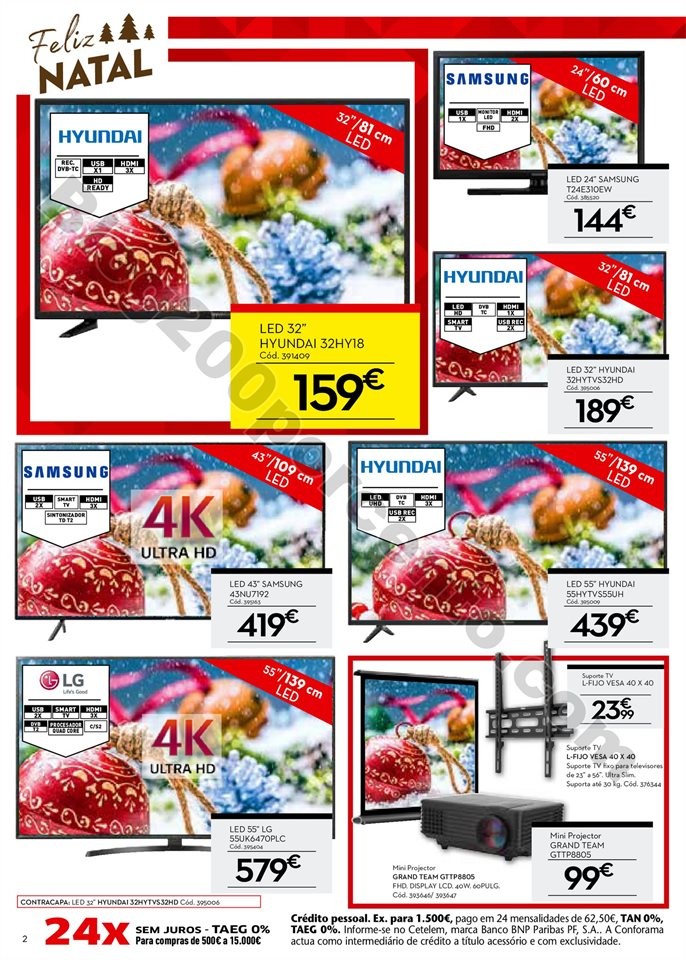 Antevisão Folheto CONFORAMA Natal promoções de 