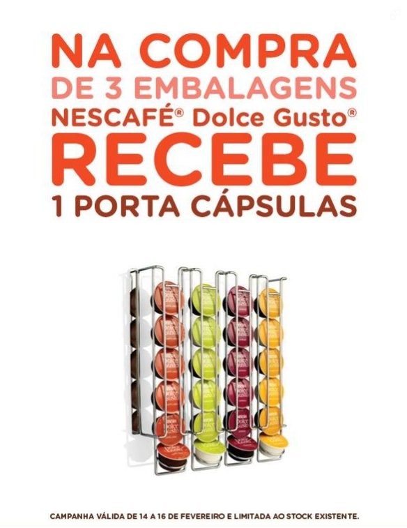 Oferta porta cápsulas | MEDIA MARKT | de 14 a 16 fevereiro